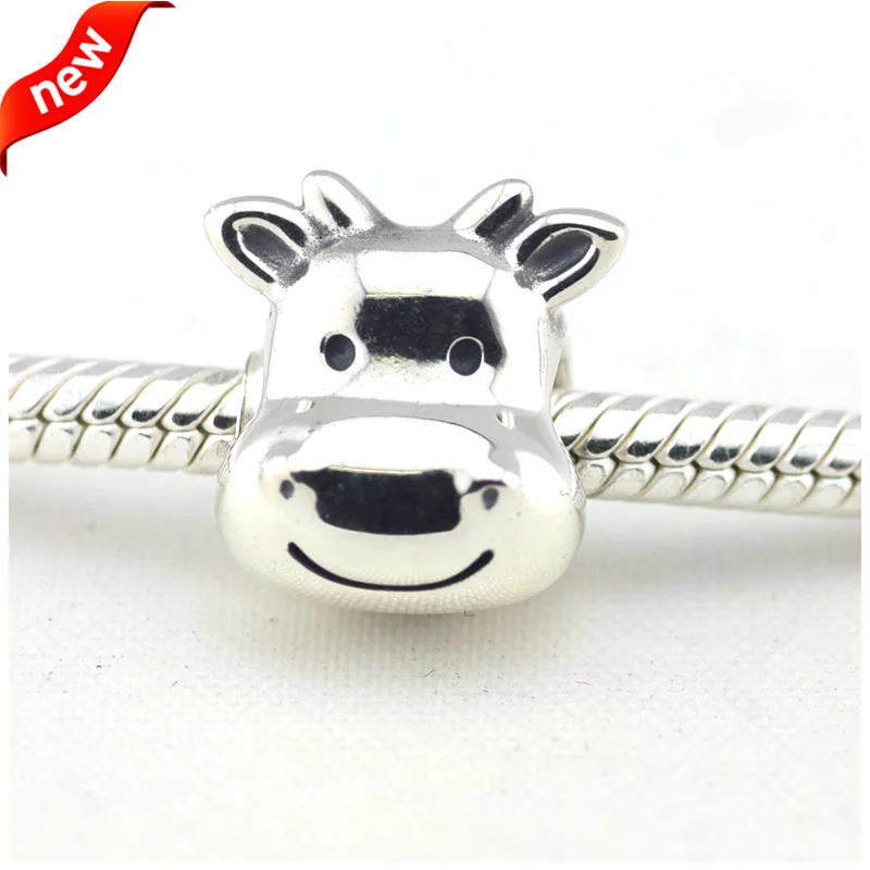 

Fits For Pandora Bracelets Cow Charms 100% 925 Sterling Silver Beads Free Shipping