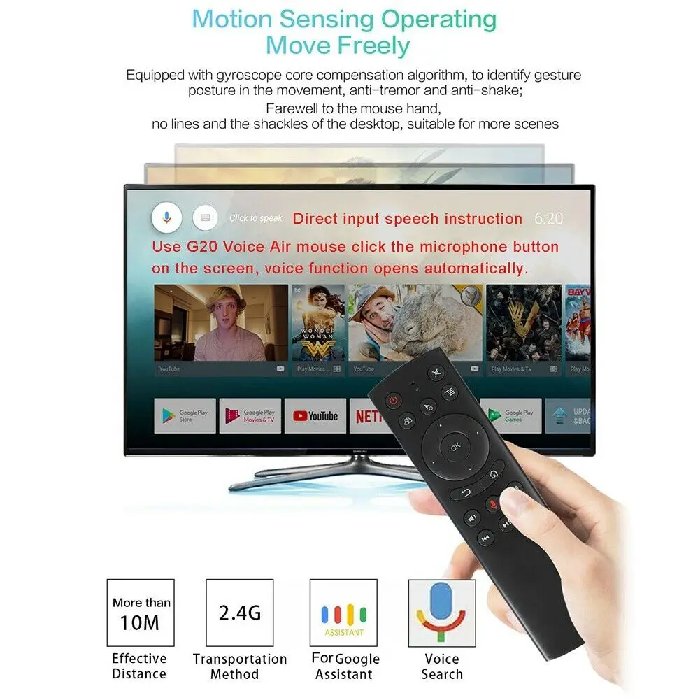 Новое поступление VONTAR G10 голосовое дистанционное управление 2,4 г беспроводной Air mouse Микрофон гироскоп ИК Горячая Распродажа