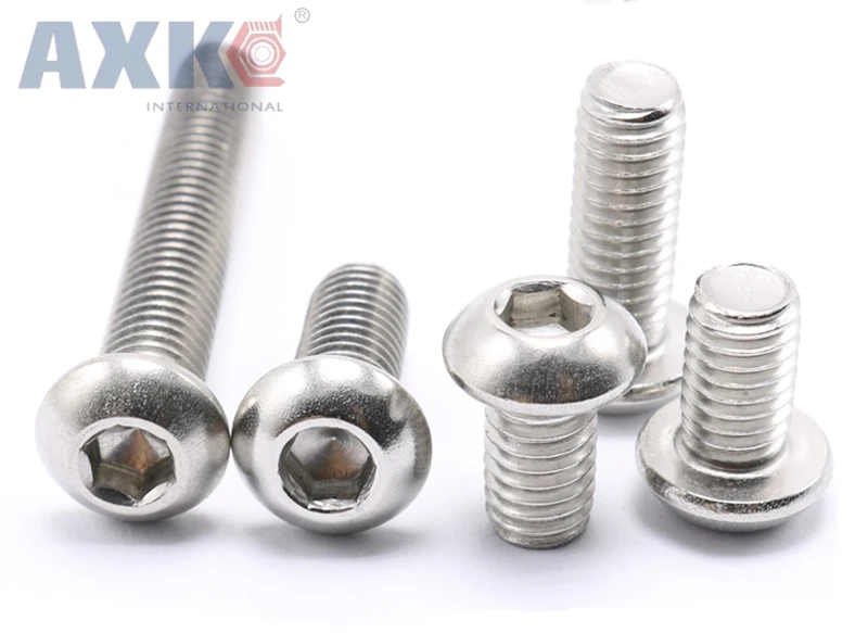 AXK 304 нержавеющая сталь M5x16 ISO 7380 головка с шестигранной головкой Ti GR2 полированная