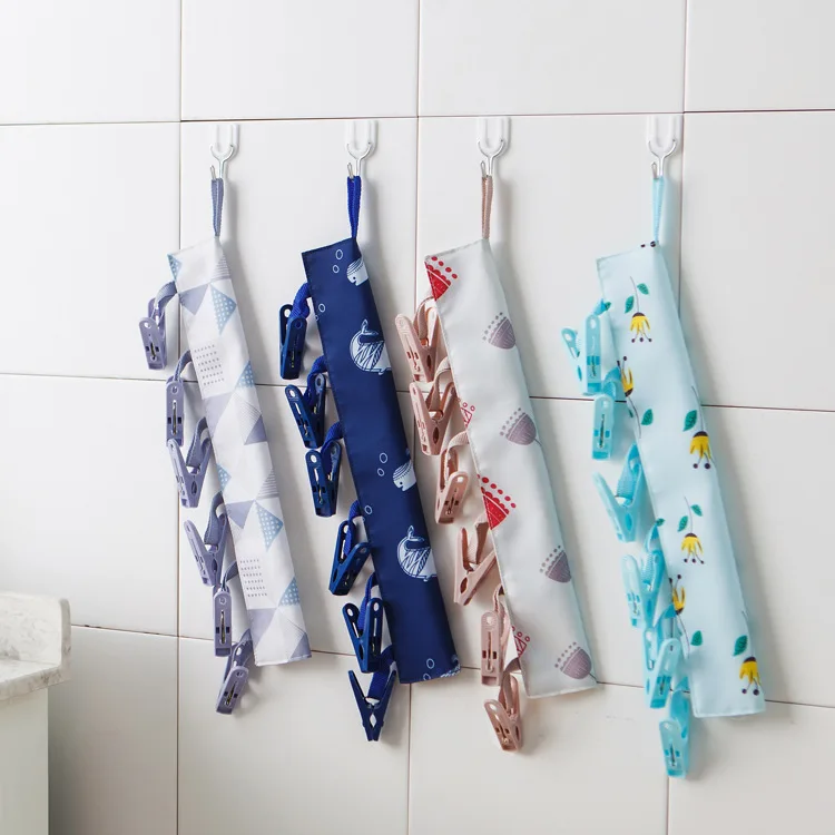 1pcs 34cm multi-functional portable clothes clip travel necessary to save hook space bathroom hooks