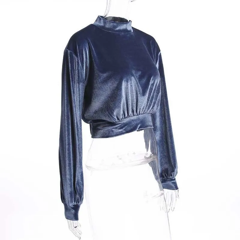 

Hoodies Women Girl Hoodie Short Sweatshirt Long Sleeve Crop Top Pullover Tops S -L