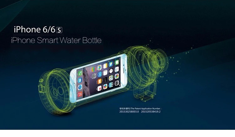 Iphone 6/6 s/7/7 s/6 Plus/7 Plus умная Спортивная бутылка для воды. 4L iBottle водонепроницаемый органайзер для хранения вызова музыки доступен для плавания йоги