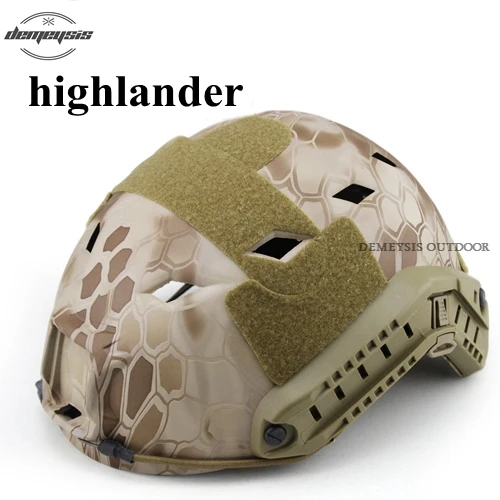 highlander 54-62 см Регулируемый тактический шлем защитный военный страйкбол Пейнтбольные шлемы открытый охотничий стрельба Wargame CS шлем - Цвет: highlander