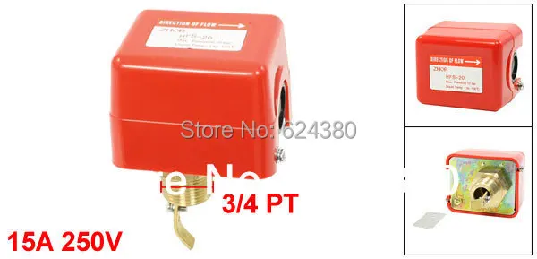 Переключатель управления потоком жидкой воды SPDT 250V 15A PT 3/4 &quot переменный ток HFS-20 |