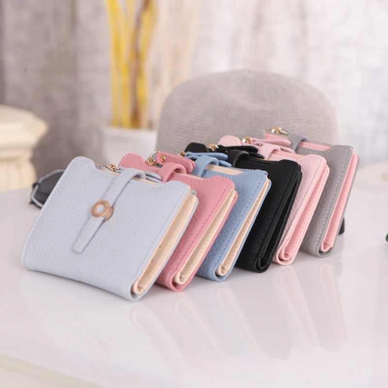 Симпатичный кожаный маленький женский кошелек Prettyzys модный для девочек с