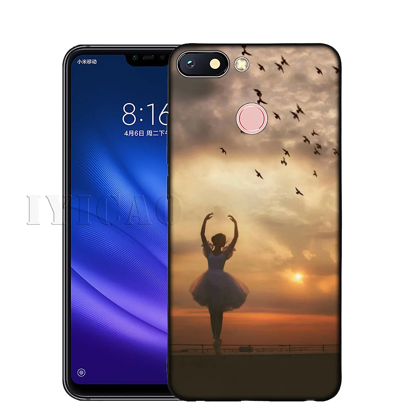 IYICAO/Балетки для танцев обувь девочек Мягкий силиконовый чехол Xiaomi Redmi K30 K20 8A 7A 6A 5A