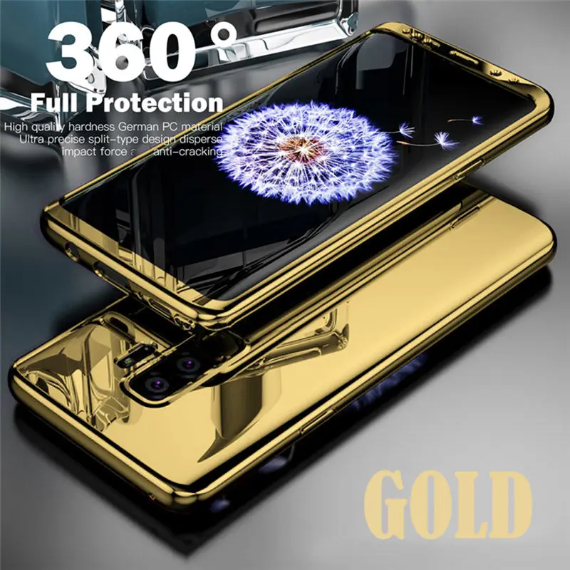 Роскошные 360 металлизированный зеркальный чехол для samsung Galaxy S10 S9 S8 плюс S10e S7 мягкая пленка чехол для samsung Note 9 8 A5 A7