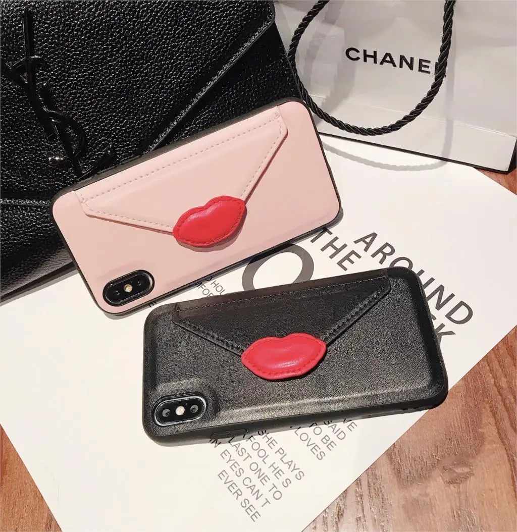 Чехол-книжка Haissky с изображением сексуальных губ для iPhone Xs Max XR X кожаный