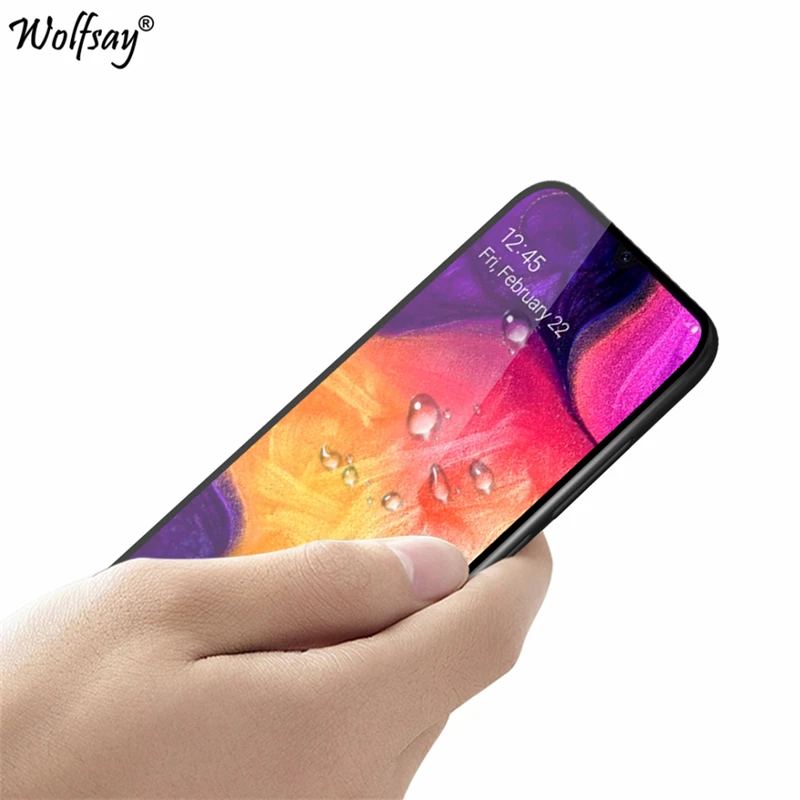 2 шт полный клей покрытие стекло для Samsung Galaxy A50 защита экрана закаленное пленка |