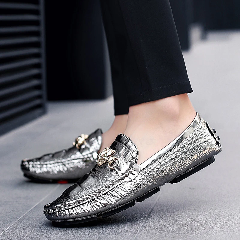 Men's moccasins leather loafers driving shoes luxury outdoor men's non-slip breathable sets of feet casual | Обувь