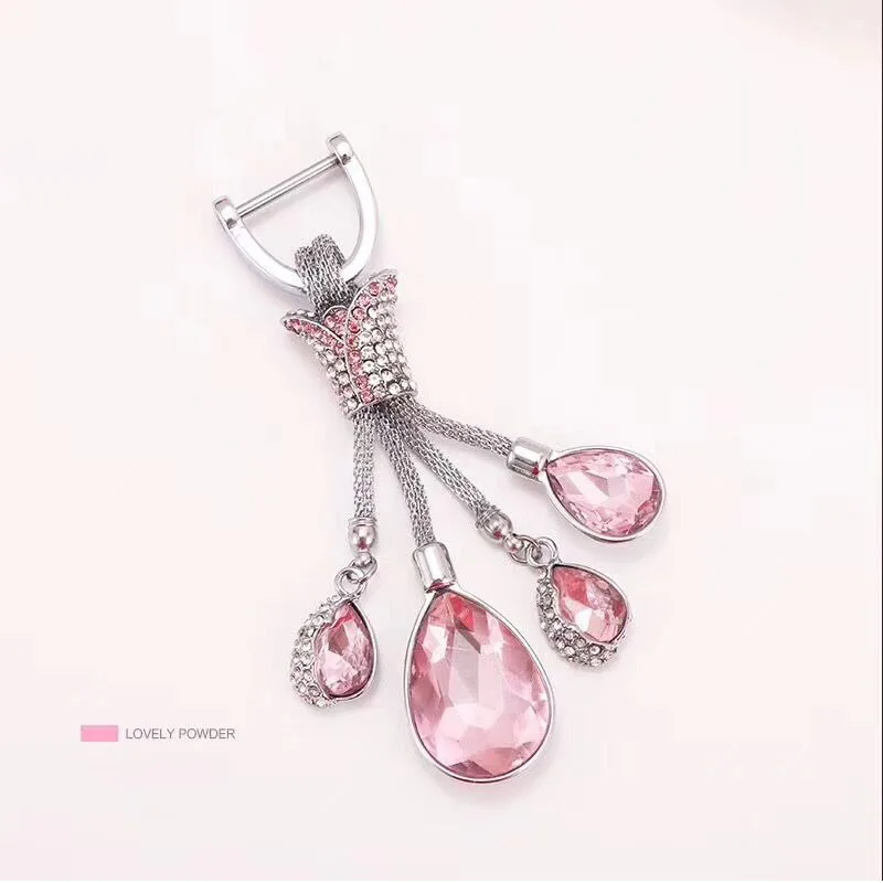 Брелок GPFORTYSIX с кристаллами в виде слезы тюльпана брелок для ключей капли воды