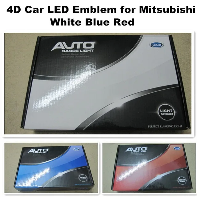 Передний Задний 4D светодиодный логотип для Mitsubishi Автомобильный эмблема значки
