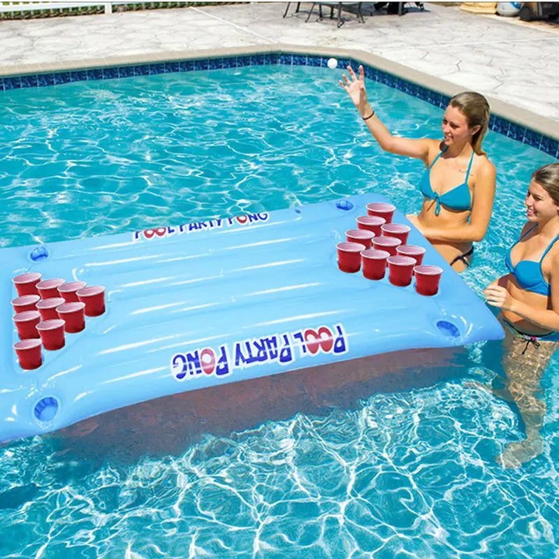 Надувной матрас для пивного понга из ПВХ поплавок бассейна 24 стакана лета JT