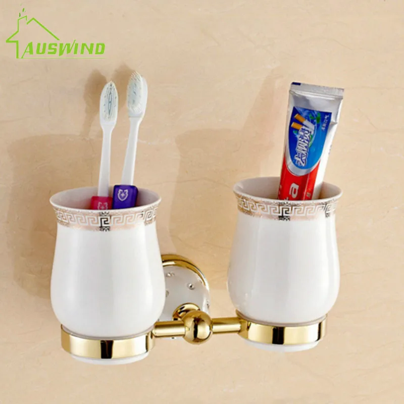 diamond star bathroom accessories set solid brass gold wall mounted bathroom crystal ceramic base bathroom products free global shipping
