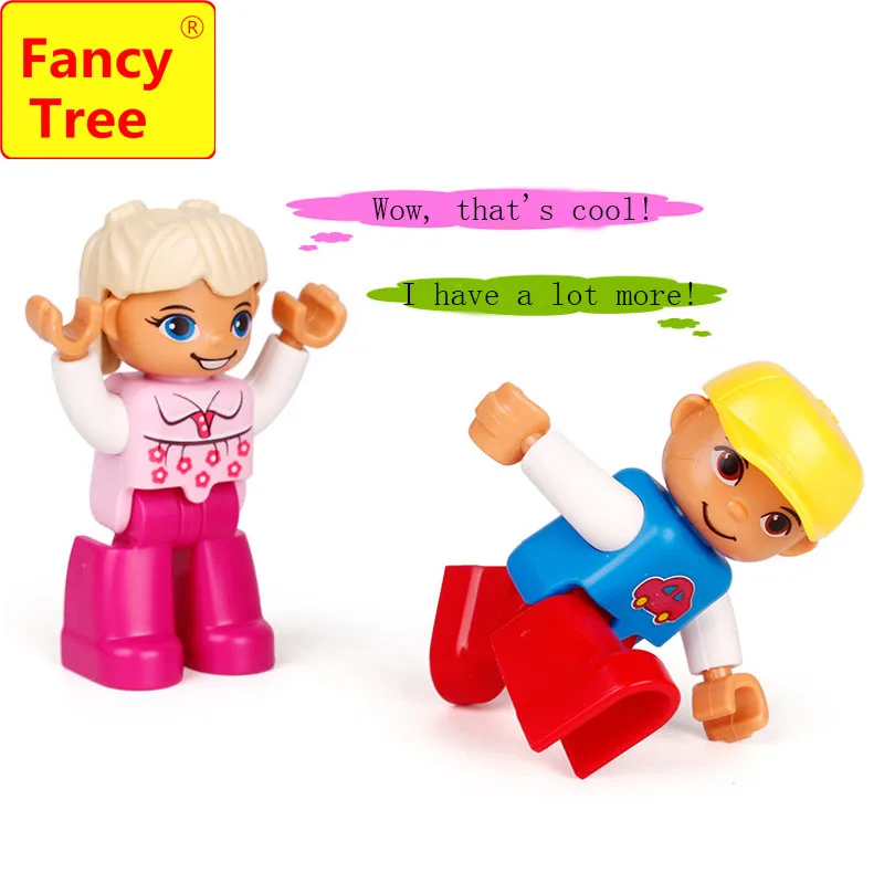 Совместим с Duplo подарок FancyTree 1 шт. строительные блоки полицейский семья доктор