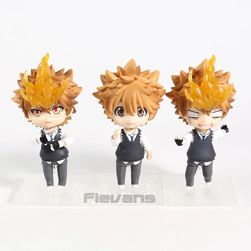 Hitman Reborn Sawada Tsunayoshi кёя Хибари ПВХ Фигурки игрушки 3 шт./компл