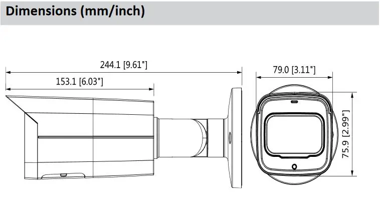 Dahua IPC-HFW4239T-ASE 2MP цилиндрическая сетевая камера WDR полноцветная Starlight Mini POE H.265 аудио и сигнализация слот для sd-карты ip-камера