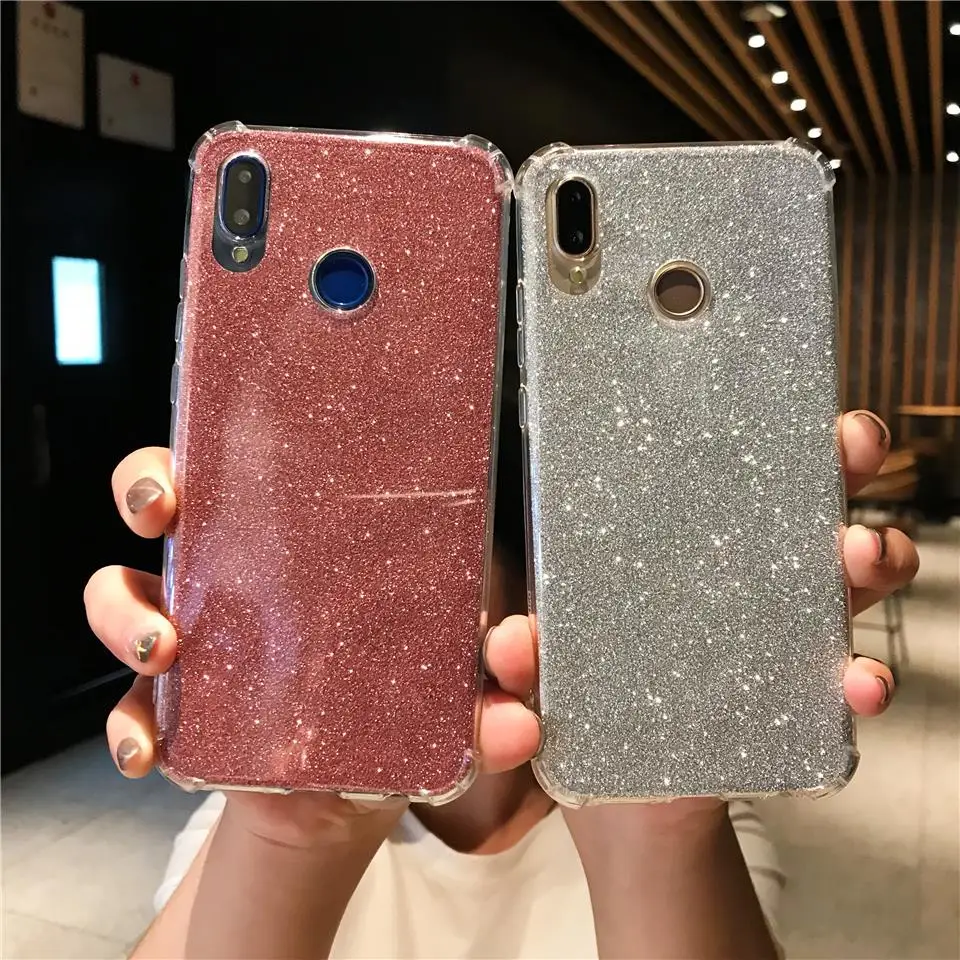 Блеск анти-шок силиконовый мягкий чехол для задней крышки huawei P20 Lite P10 Коврики 20 Pro