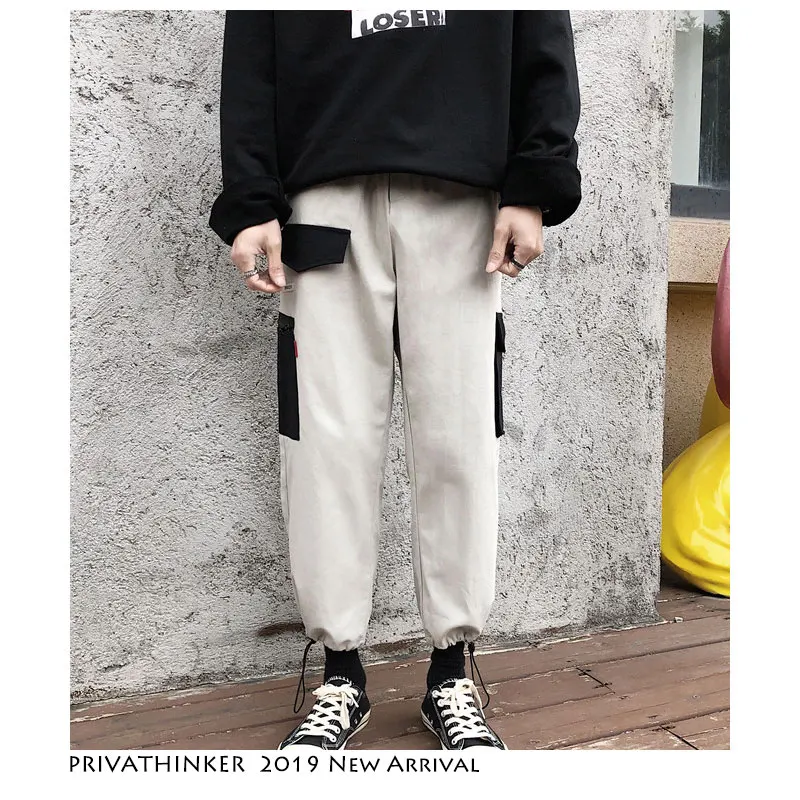 Privathinker мужские брюки-карго с цветными блоками 2019 уличные брюки в стиле хип-хоп
