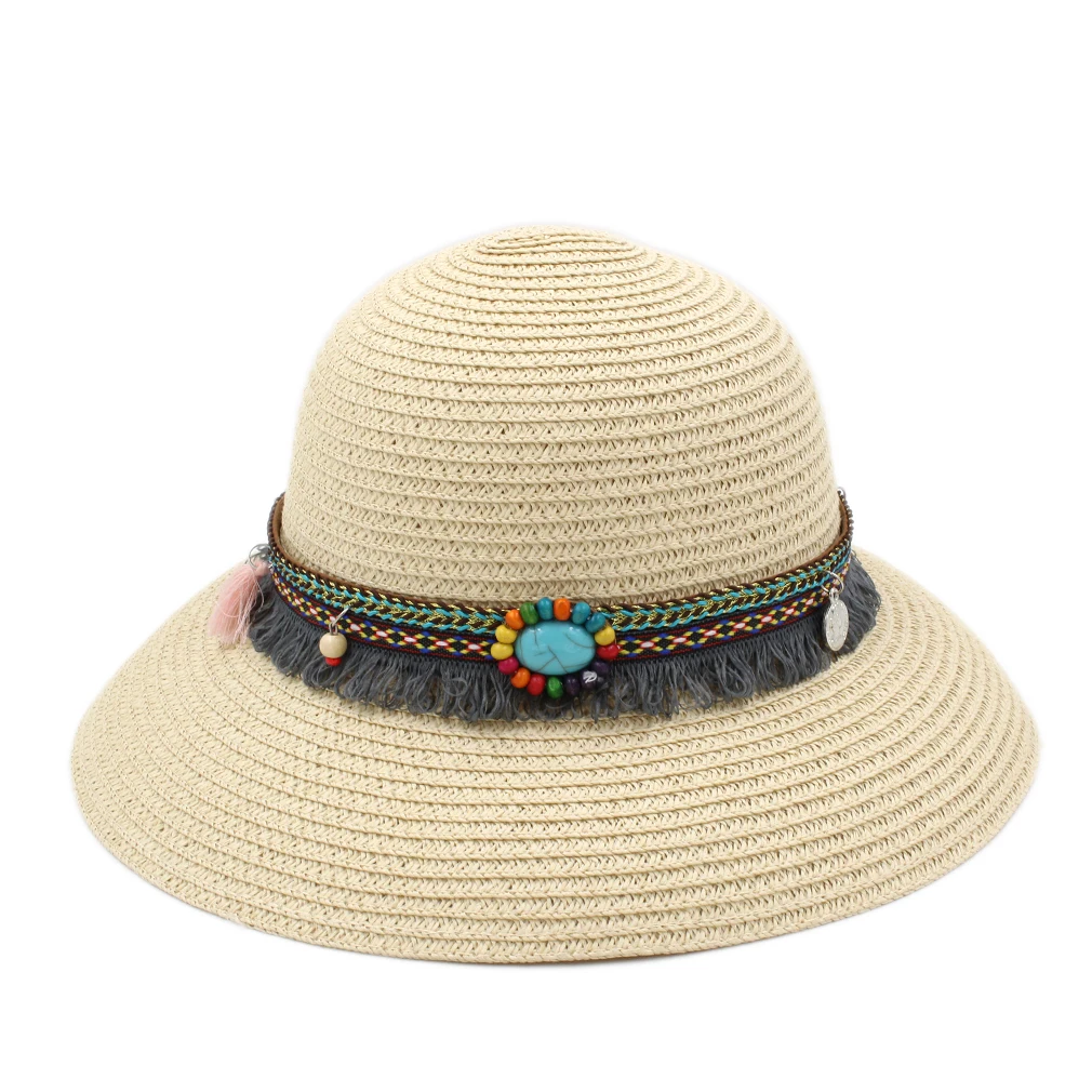 Mistdawn/Модная женская Соломенная шляпка с полями летняя пляжная шляпа бантиком
