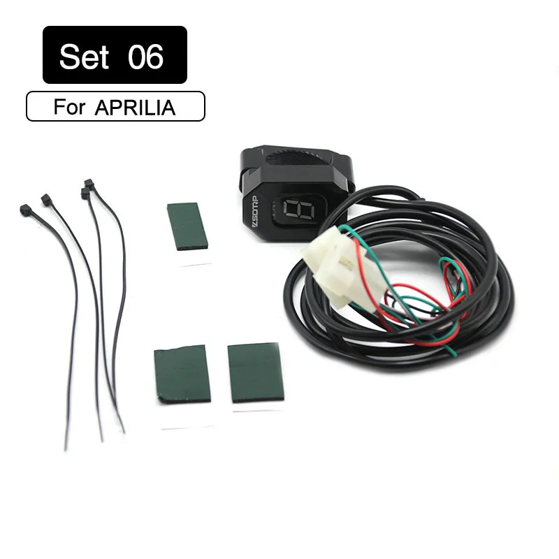 set 06 Alconstar-1-6 уровень мотоцикла Ecu штекер цифровой индикатор скорости передач дисплей с держателем для Honda Для yamaha для kawasaki - Цвет: set 06