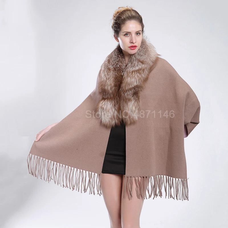 Новый женский весенне осенний благородный меховой воротник из натуральной лисы