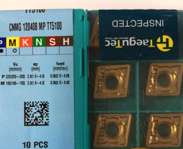 Taegutec с ЧПУ Вставки CNMG 120408 MP TT5100 вольфрамовый карбид токарные инструменты CNMG120408MP