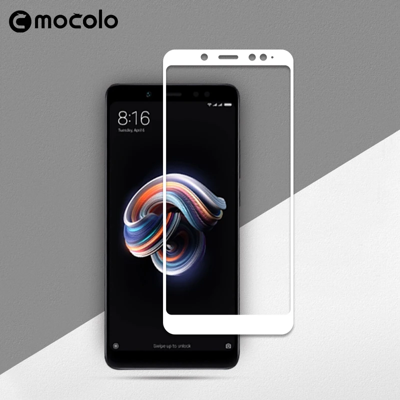 2 шт Mocolo Redmi Note 5, закаленное стекло, полное покрытие, защита экрана, полный клей, стеклянная пленка для Xiaomi Redmi Note 5 Pro, Олеофобная