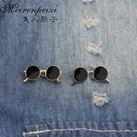 vintage men black eyeglasses brooch sunglasses brooch novelty corsages pins suit scarf accessories lapel pin christmas jewelry