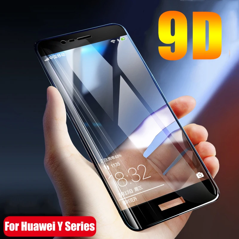 9D полное Защитное стекло для huawei Y5 lite Y6 Y7 Y9 Prime закаленное стекло на Huawey Enjoy 8 Plus 7S HD защита экрана