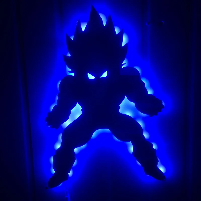 Dragon ball 3D светодиодный настенный светильник Ночной светильник Вегета креативная фигурка Dragon Ball светильник ing игрушка для детей