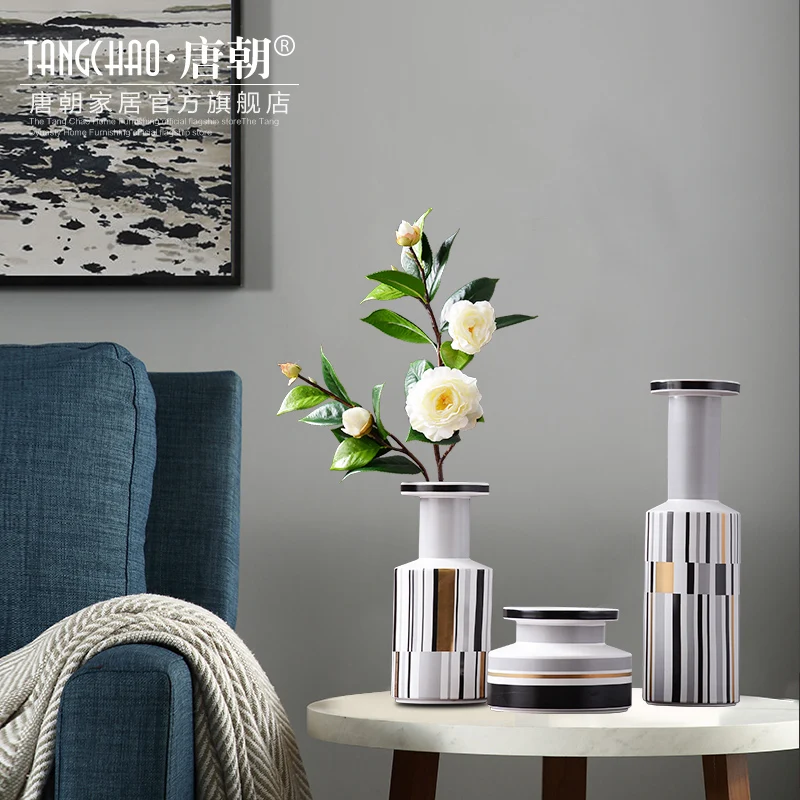 Простые абстрактные Керамика ваза для украшения интерьера Гостиная стол