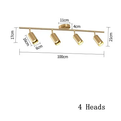 4 Heads DAR креативные потолочные светильники для магазина, ресторана, GU10, лампа с цоколем переменного тока, 110-240 В, светодиодный плафон, современный плафон - Цвет корпуса: 4 Heads