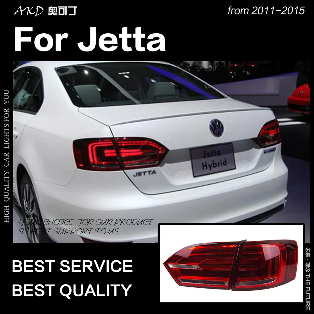 AKD автомобильный Стайлинг для VW Jetta задние фонари 2011- Jetta Mk6 светодиодный задний фонарь светодиодный DRL Dynami сигнал тормоза заднего хода авто аксессуары