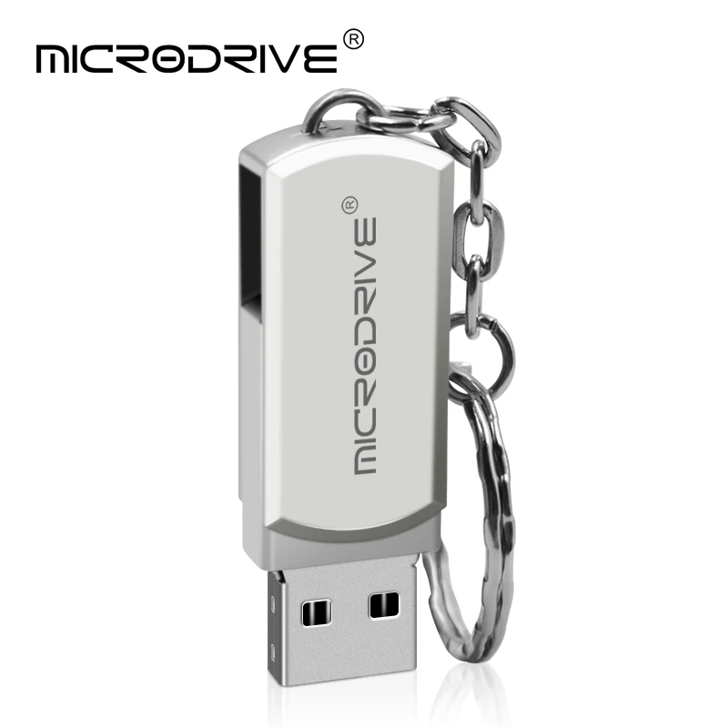 Металлический водонепроницаемый USB флеш-накопитель 8 ГБ 16 ГБ 32 ГБ 64 Гб 128 ГБ флеш-накопитель OTG 8 16 32 64 128 ГБ флеш-накопитель карта памяти U диск - Цвет: Серебристый