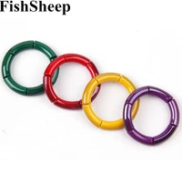 fishsheep statement new bohemian acrylic beads charm bracelets for women snake chain elastic cuff bracelets bangles femme gift