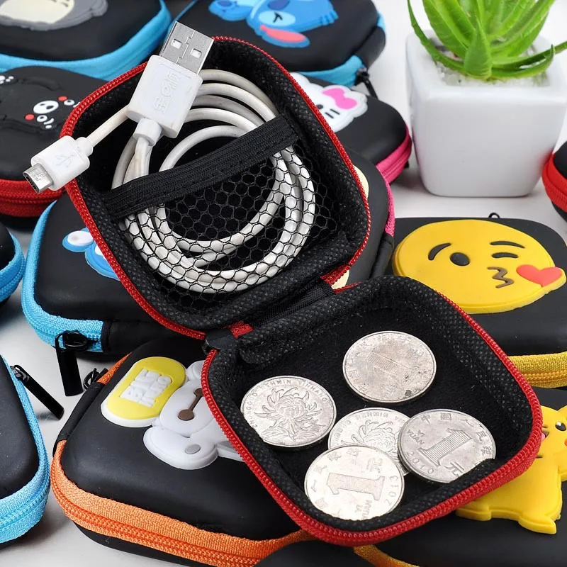 Милый кошелек мультяшный силиконовый для монет прямоугольный держатель