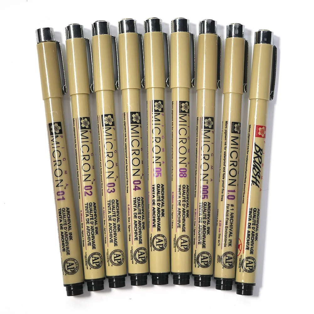 Ручка Pigma micron Neelde мягкая кисть для рисования ручка lot 005 01 02 03 04 05 08 1,0 кисти для рисования