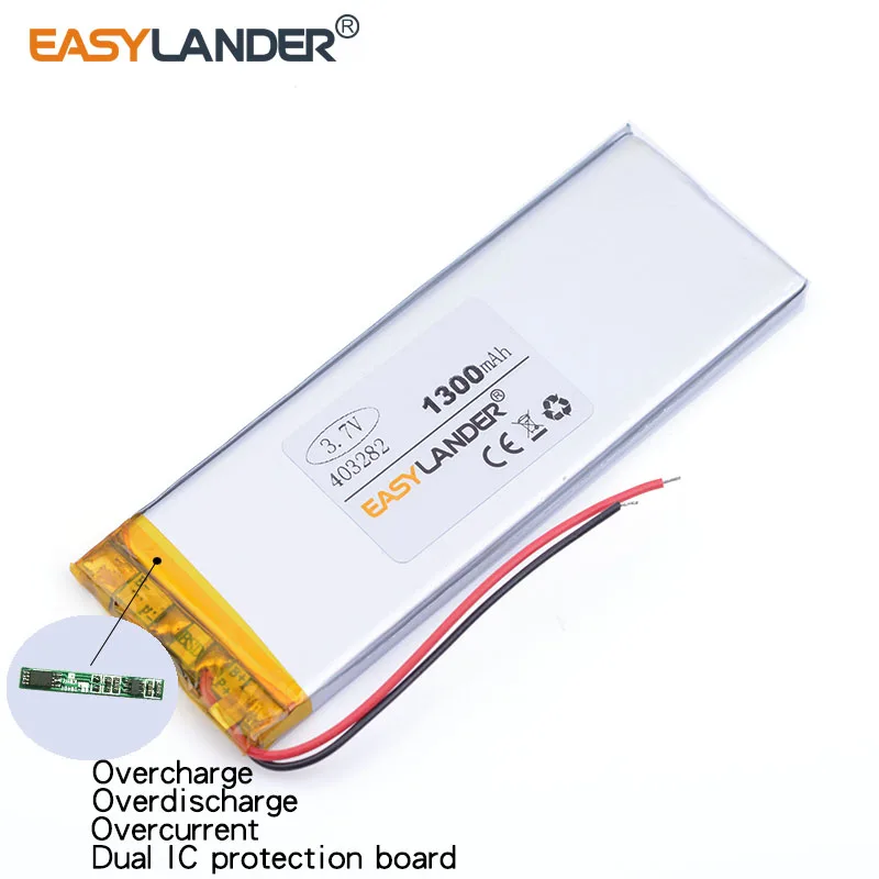 403282 1300mah 3 7 V литий полимерный аккумулятор аккумуляторная батарея для Goophone I5 Y5 V5