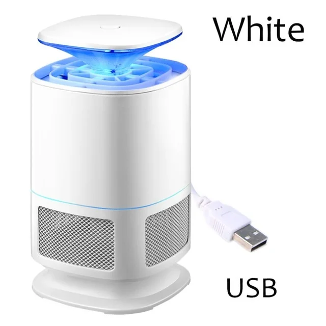 White USB Электрический комаров убийца лампа светодиодный Жук Zapper Фотокатализ немой против комаров насекомых Ловушка мух уничтожитель сельскохозяйственных вредителей отпугиватель света - Цвет: White