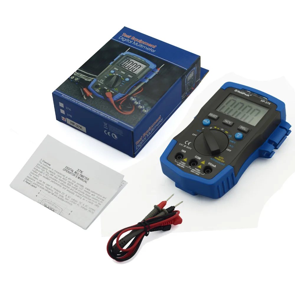 HoldPeak HP-37K Авто Диапазон Цифровой мультиметр Сопротивление Емкость Частота Testeur