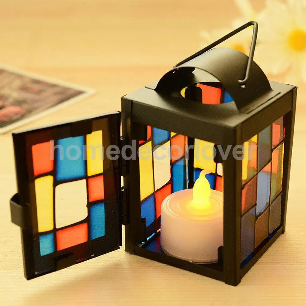 Настенный светильник для чая с мозаичным стеклом подсвечник свадеб праздников