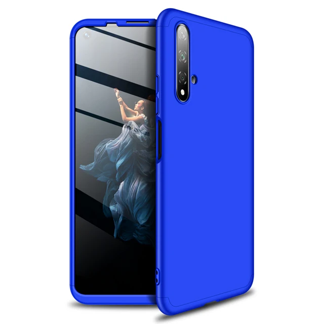 Синий Koosuk 3-in-1 Back Cover For Huawei Honor 20 Pro Honor20 Lite PC Hard Matte Phone Protection Case Coque - Цвет: Синий