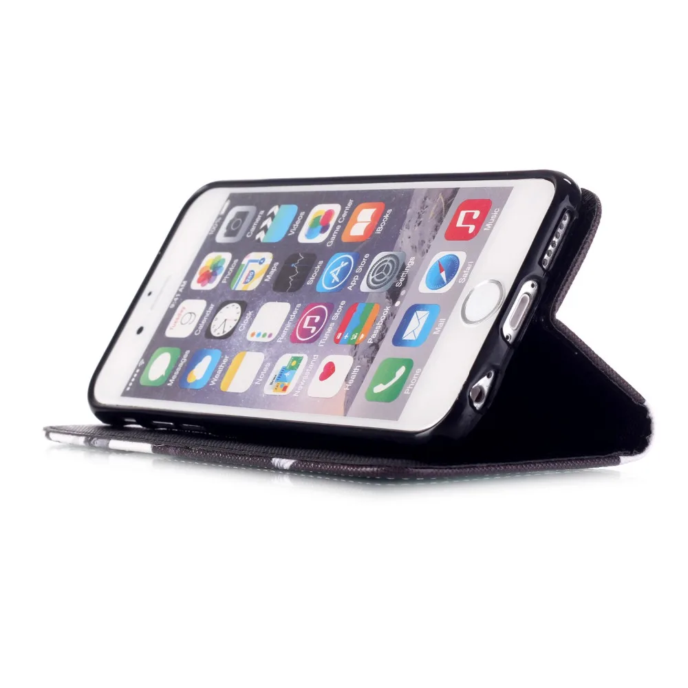 Чехол-бумажник с рисунком для iPod Touch 6 чехол-книжка из искусственной кожи