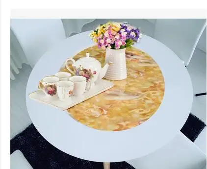 Скатерть из мягкого ПВХ PASAYIONE круглые водостойкие вечерние столовые приборы для