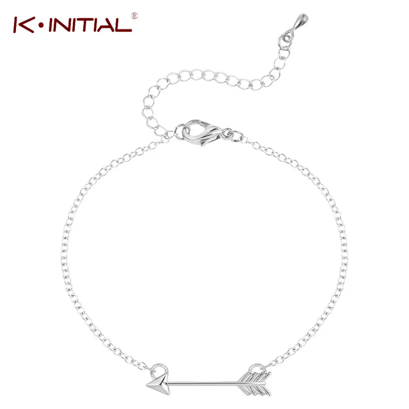 

Kinitial New Fashion Adjustable Triangle Bangle Bracelets Cupid Arrow Bracelet For Women Cuff Bangles Gift