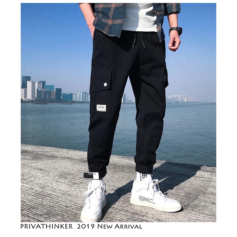 Privathinker мужские уличные штаны для бега 2020 японские брюки карго хип хоп