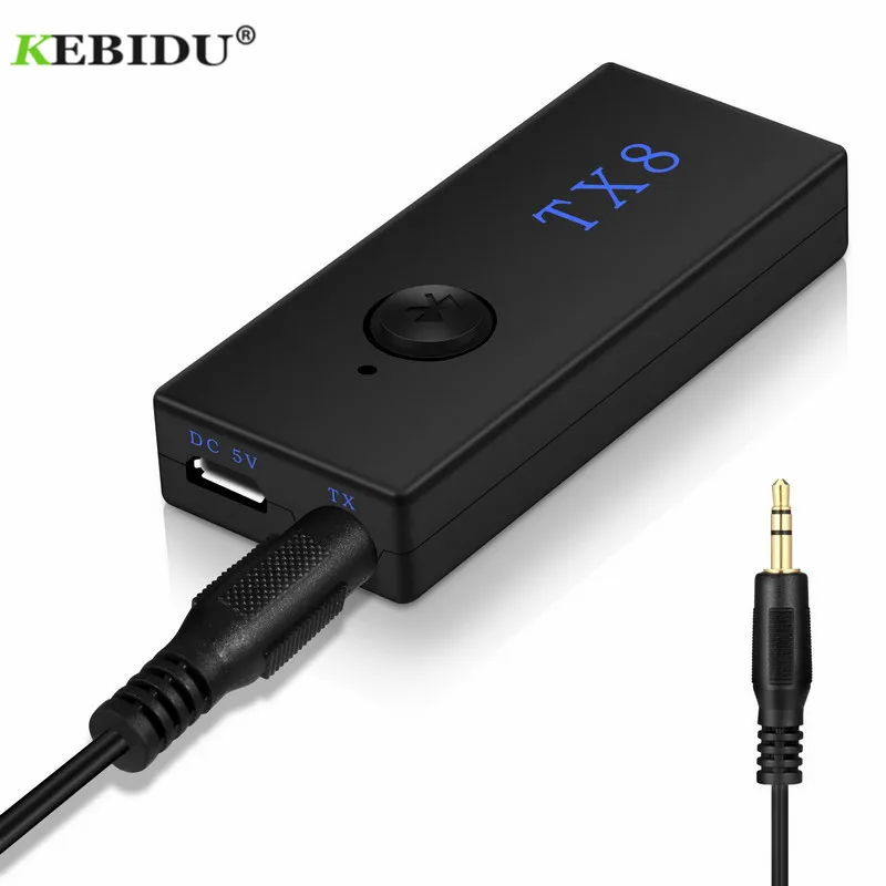 Kebidu Bluetooth передатчик приемник адаптер TX8 3 5 мм беспроводной аудио ТВ Беспроводной