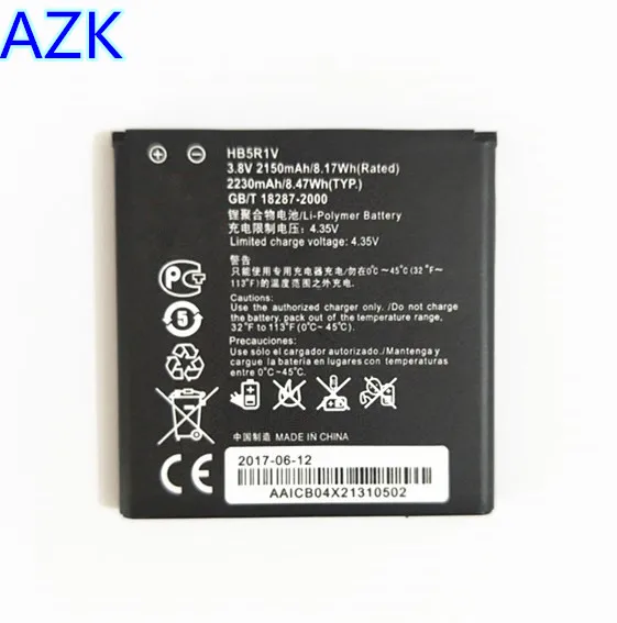 Аккумулятор AZK HB5R1V 100% мАч для Huawei Honor 2 3 Outdoor U8832D U9508 U8836D Ascent G600 U8950D T8950 C8950D новинка 2230