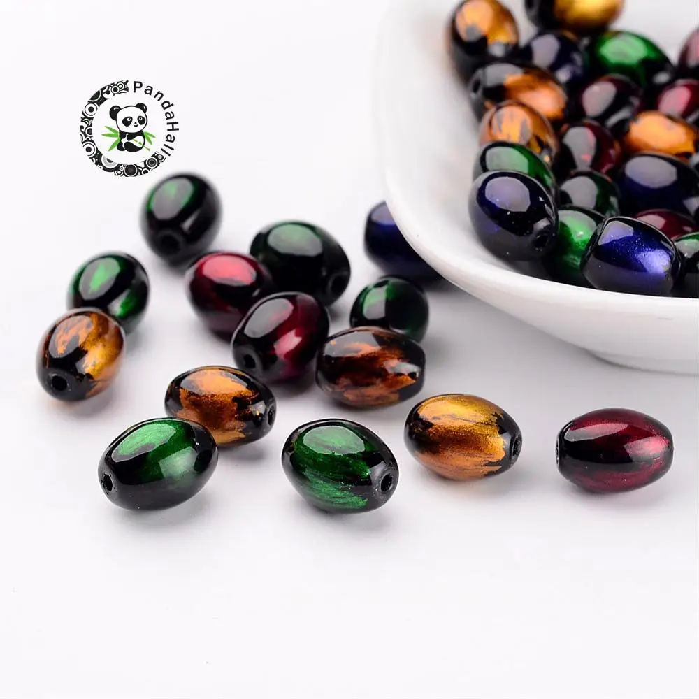 50 шт. стеклянные бусины для риса разные нити 11x8 мм отверстие: 1 5 мм|bead strands|glass bead